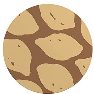 Questo Casa, Ronde muismat met antislip onderkant voor kantoor en thuis, diameter 22 cm