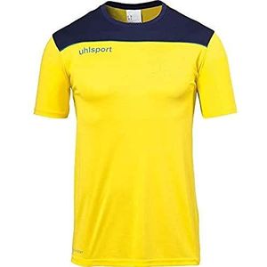 Kempa Offense 23 T-shirt voor heren, geel/marine/azuurb blauw