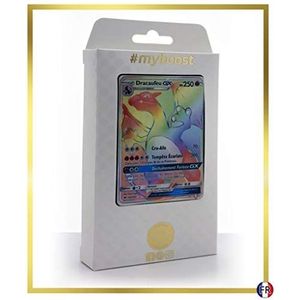 Dracaufeu-GX 150/147 Regenboog Geheimnis – Ultraboost X Zon & Maan 3 vurige schaduwen – Set met 10 Franse Pokémonkaarten