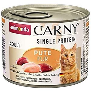 animonda Carny Adult, nourriture humide pour chat, Protéine simple Pute Pure 6 x 200 g