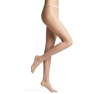 FALKE Invisible Deluxe 8 DEN W TI ultra-transparant effen 1 paar damespanty (1 stuk), Beige (Golden 4699)