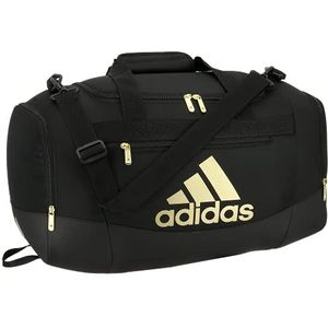 adidas Defender 4 kleine uniseks sporttas, zwart/goud metallic, één maat, kleine Defender 4 sporttas