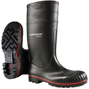 Dunlop Protective Footwear Acifort Heavy Duty Full Safety rubberlaarzen voor volwassenen, uniseks, zwart, maat 45
