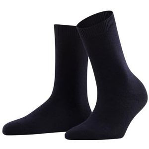 FALKE Cosy Wool W So Set van 2 paar effen damessokken (1 stuk), Blauw (Dark Navy 6375) - Milieuvriendelijk