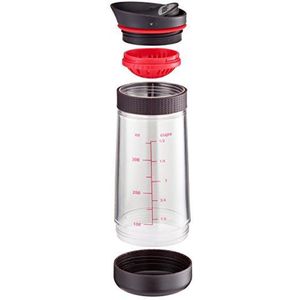 Tefal Ingenio K20730 dressingmixer, diameter: 19 cm, materiaal: plastic, gemakkelijk te reinigen, vaatwasmachinebestendig, kleur: rood/zwart/transparant.