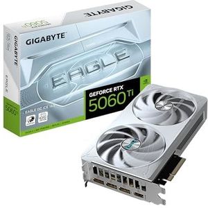 Gigabyte GeForce RTX 5060 Ti EAGLE OC ICE 16G grafische kaart - 16 GB GDDR7, 128 bits, PCI-E 5.0, Core Clock 2617 MHz, 3 x DisplayPort, 1 x HDMI, GV-N506TEAGLEOC ICE-16GD