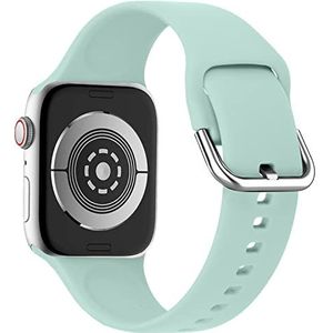 lopolike Compatibel met Apple Watch Band 38/40/41 mm voor mannen en vrouwen, zachte siliconen sportarmband voor iWatch Ultra Series 8, 7, 6, 5, 4, 3, 2 1, SE, groen, blauw, groen, 42/44/45 mm, Blauw/Groen, 42/44/45mm