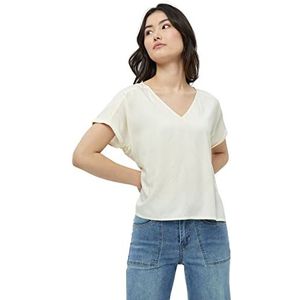 DESIRES Banks Chemisier à manches courtes et col en V pour femme, 0002 White Peony, XXL