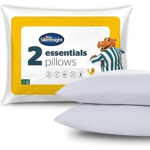 Silentnight Kussensloop, wit, microvezel, wit, 2 stuks