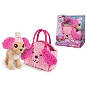 Simba Chi Love Fluffy Friend 105893510 pluche hond met zachte muts en tas, 20 cm, 3 jaar lang