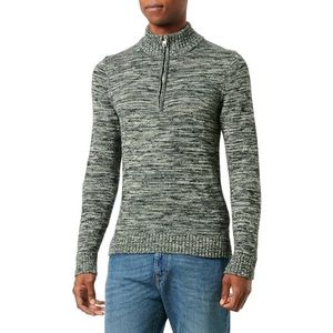 s.Oliver Veste en tricot à col montant pour homme, marron, 3XL