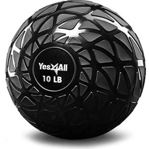 Yes4All NZQD Slam Balls 4,5 - 18,1 kg/versie Slam trainingsbal zonder rebound gevuld met zand, geschikt voor crossfit training en krachttraining (zwart) - 4,5 kg, dynamisch zwart