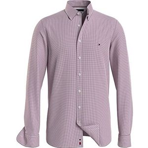 Tommy Hilfiger Sf overhemd geruit zacht natuurlijk casual overhemden heren, Splendor roze/multi