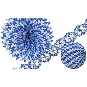 Amscan Internationale decoratieset uit Beieren, blauw / wit