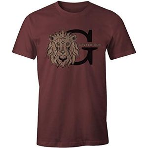 cotton division T-shirt voor heren, Bordeaux