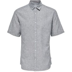 ONLY & SONS Onscaiden Ss Linen Noos T-shirt voor heren, blauwe jurk