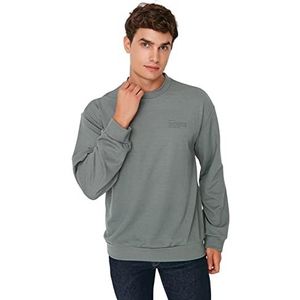 Trendyol Sweats à capuche pour hommes, vert, XL