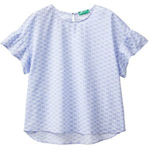 United Colors of Benetton Blouse 5oa95qd65 Dameshemd (1 stuk), Paars met geometrisch patroon 79q