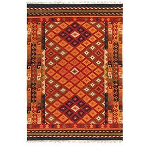 Kilim Carpets by Jalal Tapijt Kilim Sivas 1 rood/kleurrijk 60 x 200 cm