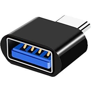 Magnet USB C naar USB-adapter, eenheid, OTG-adapter, USB-C naar USB-A, compatibel met MacBook, smartphones USB C en type-C-apparaten (zwart)