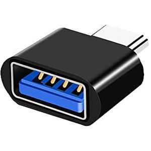 Magnet USB C naar USB 3.0 adapter, OTG-adapter USB-C naar USB-A compatibel met MacBook, smartphones USB C en Type-C randapparatuur (zwart)