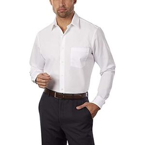 Van Heusen Herenoverhemd van effen popeline, Wit.