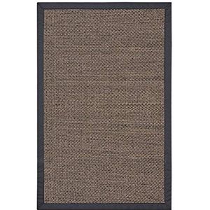 Estores Basic - Hoogwaardig vinyl tapijt met rand, antislip, zeer duurzaam, 140 x 200 cm, bruin