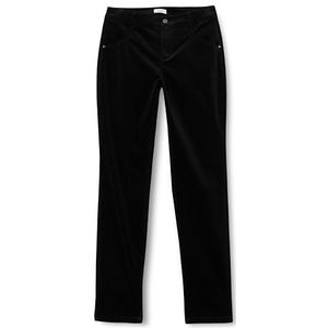 s.Oliver Corduroy broek voor dames, casual pasvorm, zwart.