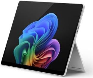 Microsoft Surface Pro (oplader niet inbegrepen) | Copilot + PC | 13 inch OLED-touchscreen | Snapdragon X Elite | 16 GB RAM | SSD 512 GB | Nieuwste model, 11e editie | 5G | Platina