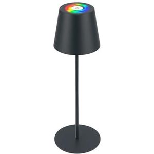 BRILONER - RGBW 3-in-1 draadloze led-tafellamp IP44 met aanraking, traploos dimbaar, verwisselbare batterij en lichtbron, bedlamp, wijnlamp, flessenmondstuk, 36 x