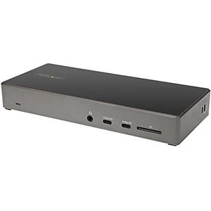 StarTech.com Dock USB-C – dockingstation USB type C Triple Display 4K – stroomvoorziening 100 W – DP 1.4 oude modus & DSC, 2 x DisplayPort 1.4/HDMI 2.0 – 6 x USB (2 x 10 Gbps) – Windows/Chrome (DK31C2DHSPDUE)