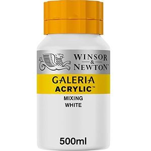 Winsor & Newton 2150415 Galeria acrylverf, hoge pigmentatie, lichtecht en verouderingsbestendig, romige vloeiende consistentie - 500ml Pot, Mixing White