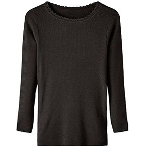 NAME IT Nmfkab LS Top Noos Body, zwart, 18 maanden voor baby's, zwart, 18 maanden, zwart.