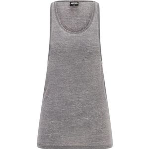 Urban Classics Dames losse burnout tanktop sportshirt dames, grijs (Darkgrey)