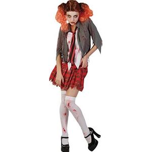 Ciao Zombie Big schoolmeisje, kostuum, meisjes, volwassenen, eenheidsmaat 40-42