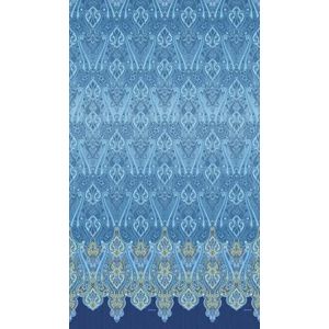 Bassetti RAGUSA sjaal van 100% katoen, kleur blauw B1, afmetingen: 350 x 270 cm -9322059