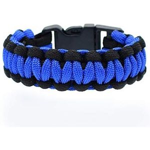 BDM Armband voor dames en heren van Paracord Survie in de kleur blauw parachute, polyester