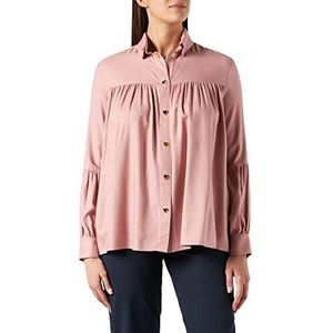 Love Moschino Dames Long-Sleeved with Golden Heart Shaped Buttons Shirt, Poeder roze