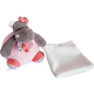 Baby Nat '- Pluche dier nijlpaard met knuffeldoek – cadeau voor geboorte meisjes – roze – Zoe – BN0555