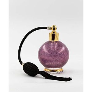 Parfumverstuiver, Boheems violet en goud, bal, gemaakt in Italië, vintage, 61974