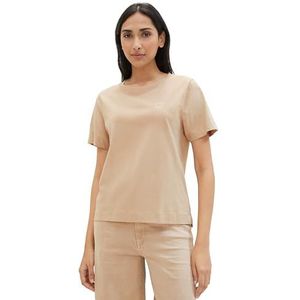 TOM TAILOR Dames T-shirt met hartjes print, 26353-rommelig beige