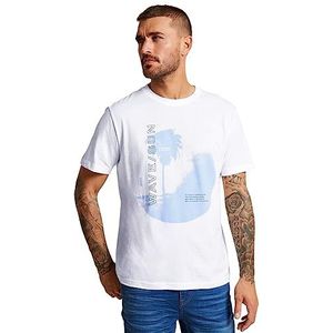 Street One MEN D319762 T-shirt met korte mouwen voor heren, Wit