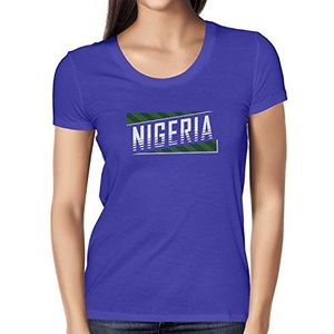 Texlab Nigeria T-shirt voor dames, Marinier