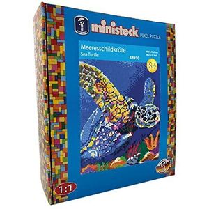 Ministeck 38910 - mozaïekafbeelding zeeschildpad, ca. 66 x 53 cm met ca. 7.700 kleurrijke stenen, plezier om in te steken, voor kinderen vanaf 8 jaar