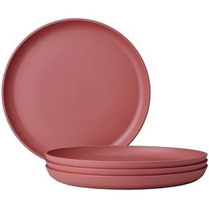 Mepal - Silueta 4-delig ontbijtbord - Vaatwasmachine- en magnetronbestendig - Kunststof borden - Platte borden - Servies - 23 cm - Vivid Mauve