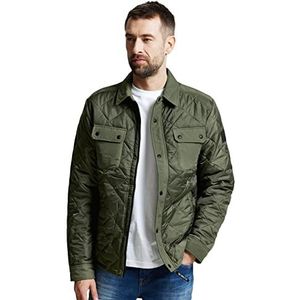 Street One MEN D211794 Gewatteerde jas voor heren, schildpad groen