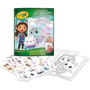 Crayola, Kleuralbum en stickers, 32 pagina's en 4 stickervellen Gabby en het magische huis inbegrepen, 04-7025G