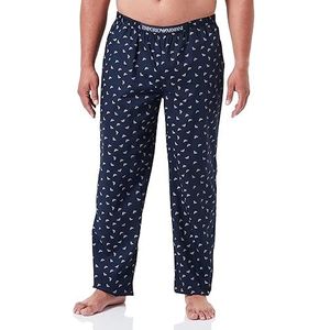 Emporio Armani Emporio Armani Geweven pyjama voor heren, trainingsbroek voor heren (1 stuk), Marine/Rope Eagles