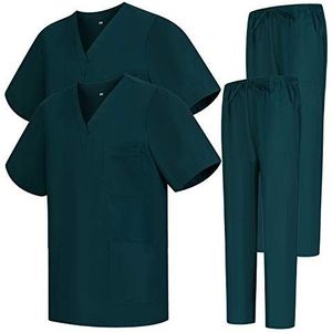Misemiya - Pack x 2 stuks – Uniformset uniseks blouse – medisch uniform met bovendeel en broek – Ref.2-8178, Groen 68