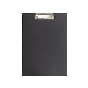 MAUL MAULpoly klembord A4, schrijfbord van karton met polypropyleen coating, hangclip, moderne klem voor het opbergen van papier, voor kantoor, keuken en werkplaats, zwart